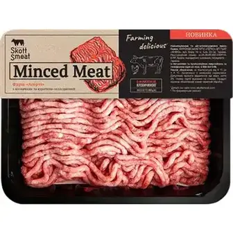 Фарш Skott Smeat Асорті з яловичини та курятини 450 г-Skott Smeat