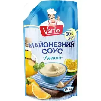 Майонезний соус Varto Легкий 50% 550 г-Varto