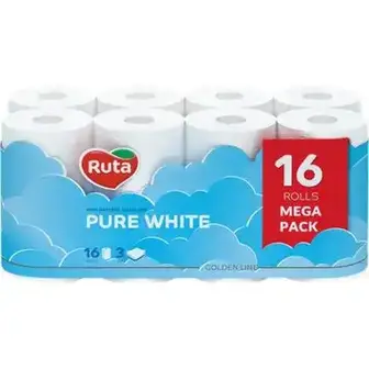 Туалетний папір Ruta Pure White 3 шари 16 шт-Ruta