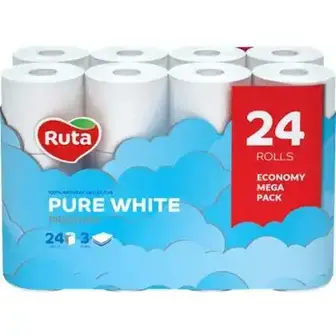 Туалетний папір Ruta Pure White 3 шари 24 шт-Ruta