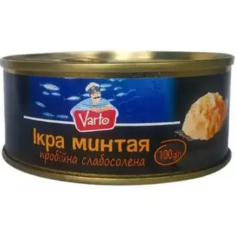 Ікра минтая Varto пробійна слабосолена 100 г-Varto