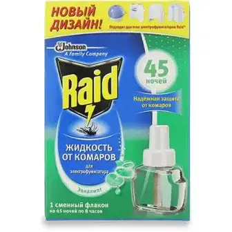 Рідина від комарів Raid Евкаліпт 45 ночей-Raid