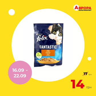 Корм для котів Felix Fantastic курка пауч 85г-Felix