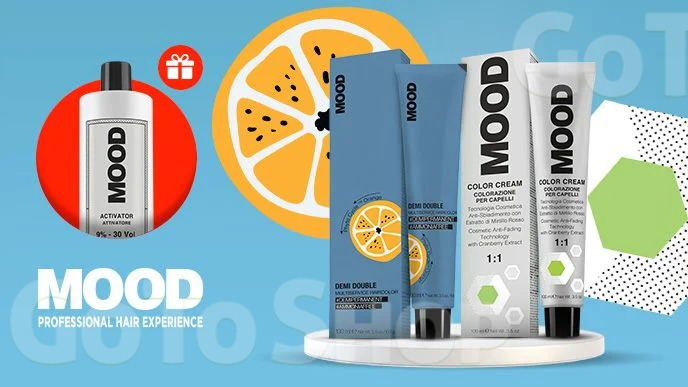 Купуй професійну фарбу для волосся Mood Color Cream, Mood Demi Double та отримуй подарунок*!