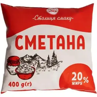 Сметана Столиця Смаку 20% 400 г-Столиця смаку