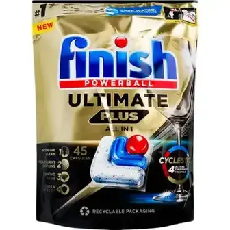Капсули для посудомийних машин Finish Ultimate Plus All in 1 для миття посуду 45 шт-Finish
