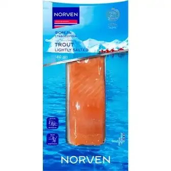 Форель Norven філе-шматок слабосолона 180 г-Norven
