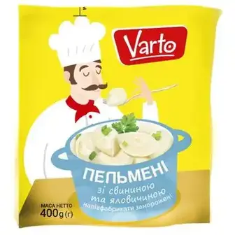 Пельмені Varto зі свининою та яловичиною 400 г-Varto