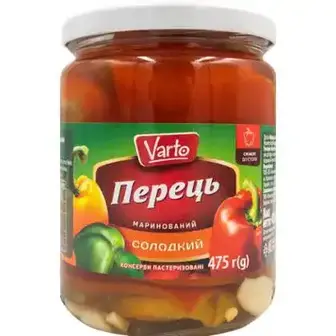 Перець Varto солодкий маринований 475 г-Varto