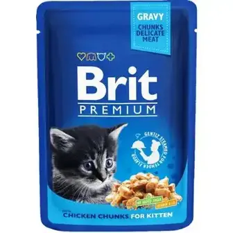 Корм для кошенят Brit Premium вологий з куркою 100 г-Brit