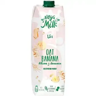 Напій вівсяний Vega Milk з бананом 1.5% 950 г-Vega Milk
