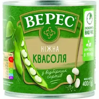 Квасоля Верес Ніжна консервована 400 г-Верес