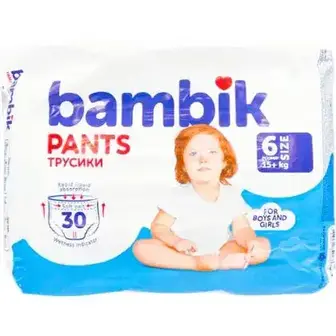 Подгузники-трусики Bambik 6 15+ кг 30 шт-Bambik