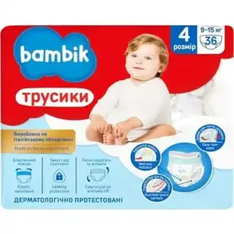 Подгузники-трусики Bambik 4 9-15 кг 36 шт-Bambik