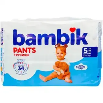 Подгузники-трусики Bambik 5 12-17 кг 34 шт-Bambik