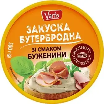 Закуска Varto бутербродна зі смаком БУЖЕНИНИ 100г-Varto