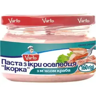 Ікра оселедця Varto з м'ясом краба в соусі 160 г-Varto