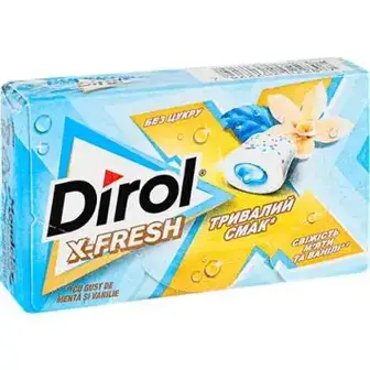 Жувальна гумка Dirol X-Fresh свіжість м`яти та ванілі 19,5 г-Dirol