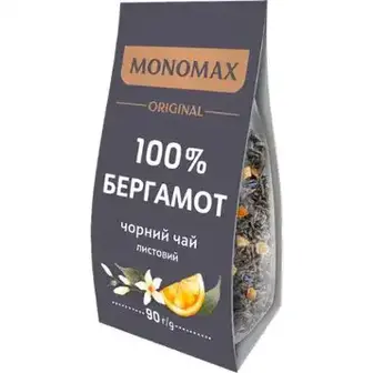 Чай Monomax чорний 100% Бергамот 90 г-Monomax