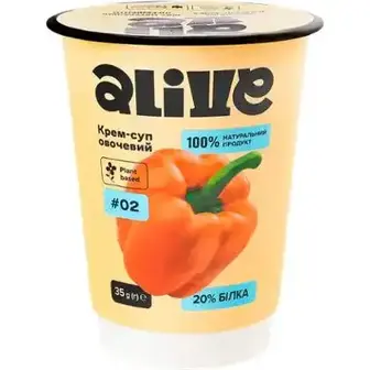 Крем-суп Alive овочевий швидкого приготування 35 г-Alive