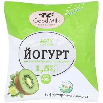 Йогурт Good Milk Ківі-агрус 1,5г 400г