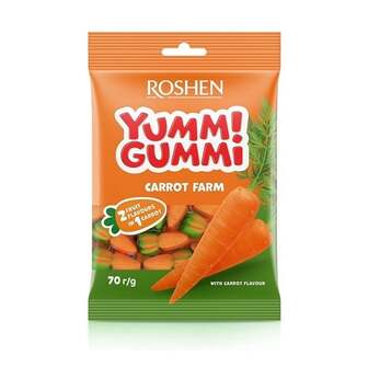 Цукерки 70 г Рошен Yummi Gummi Carrot м/уп 