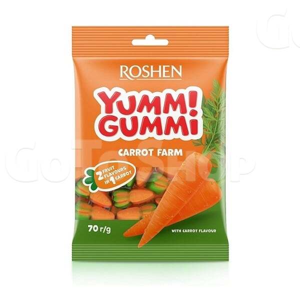 Цукерки 70 г Рошен Yummi Gummi Carrot м/уп 