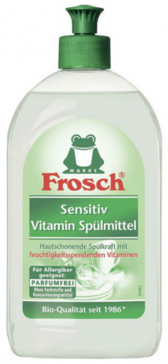 Бальзам-концентрат безфосфатний для миття посуду Frosch Sensitive 500 мл