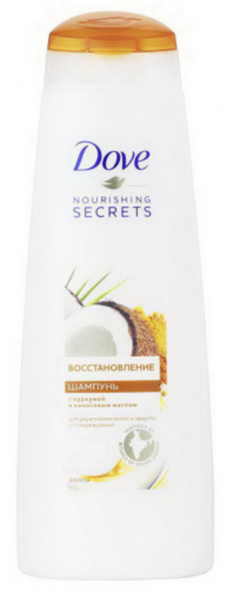 Шампунь відновлюючий для волосся Dove Nourishing Secrets з куркумою та кокосовою олією 400 мл