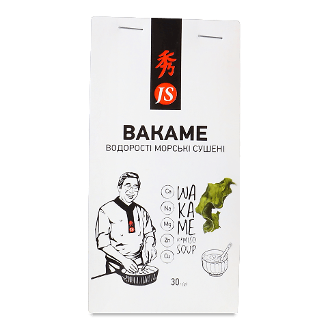 Водорості JS Wakame морські сушені 30г