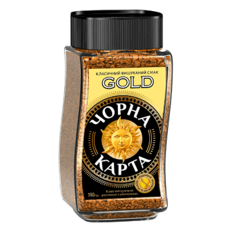 Кава розчинна «Чорна карта» Gold с/б 190г (190г)