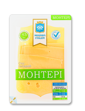 Сир твердий Молочна Гільдія Монтері 45%, 150 г ТГУ СЕРВ