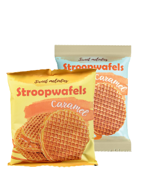 Вафлі Sweet Melodies Stroopwafels солона карамель, з карамеллю, 66 г