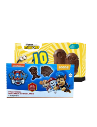 Шоколад Leone молочний Щенячий патруль, Minions фігурки, 100 г