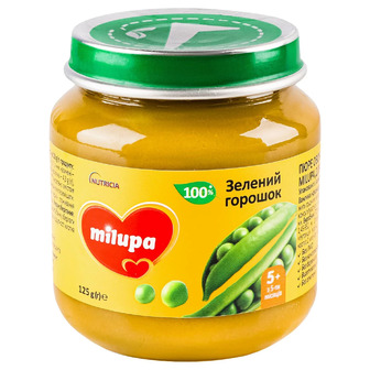 Пюре Milupa Зелений горошок 125 г (5900852060564)