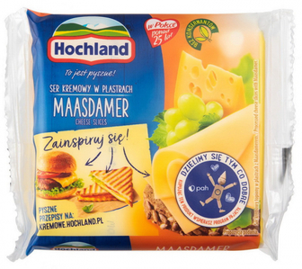 Сир Hochland Maasdamer плавлений скибочками 40% 130г