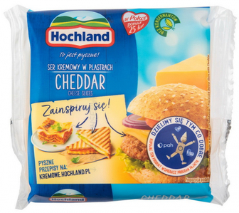 Сир Hochland Чеддер плавлений 41% скибочками 130г