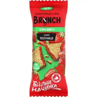 Снеки Brunch Сендвіч Садова полуниця мультизлакові 56 г-Brunch