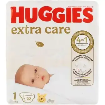 Підгузки Huggies Extra Care 1 2-5кг 22 шт /уп-Huggies