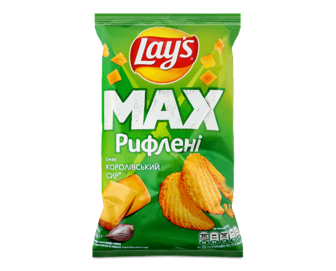 Чипси Lay's Max рифлені смак королівський сир