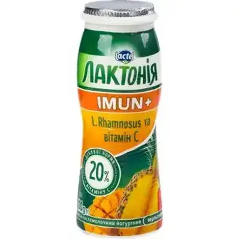 Напій кисломолочний Лактонія Imun+ 1.5% мультифрукт 100г-Lactel