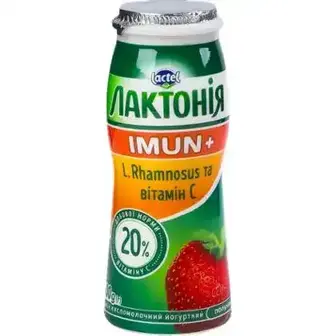 Йогурт Лактонія Imun+ з полуницею 1.5% 100 г-Lactel