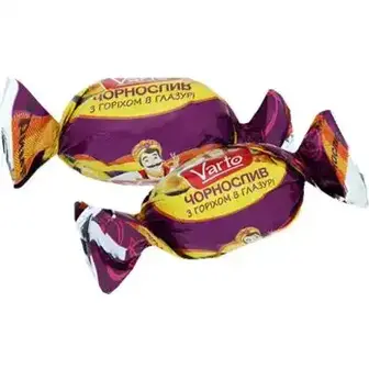 Цукерки Varto Чорнослив з горіхом в глазурі-Varto