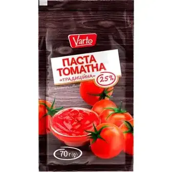 Паста томатна Varto Традиційна 25% 70 г-Varto