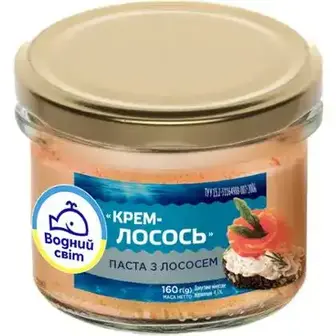 Крем-паста Водний Світ з лососем 160 г-Водний Світ