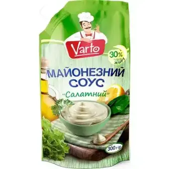 Майонезний соус Varto Салатний 30% 300 г-Varto