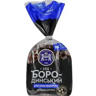 Хліб Кулиничі Бородинський нарізний половинка 400 г-Кулиничі