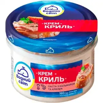 Крем-паста Водний Світ з кальмаром та крилем 160 г-Водний Світ