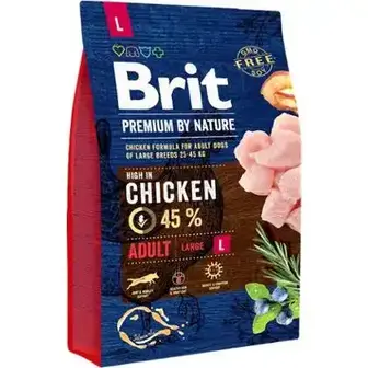 Корм для собак Brit Premium L сухий з куркою 3 кг