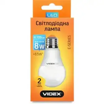 Лампа світлодіодна Videx A60e 8W E27 4100K 220V